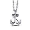 Image of URBAN JEWELRY Men’s and Women’s Anchor Necklace – Radiant 316L Stainless Steel Silver Color Nautical Anchor Pendant with Steel Chain – Unisex Accessory, for Him or Her