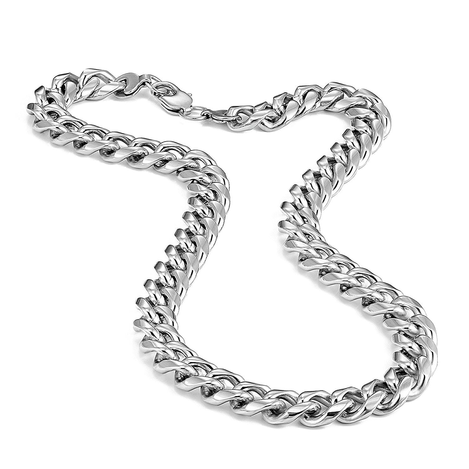 Urban Jewelry Ultra Thick and Wide 316L Stainless Steel Men's Chain Necklace (18,21,23 inches)