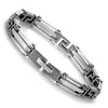 Image of Urban Jewelry Elegant Silver Tone Link 316L Stainless Steel Bracelet for Men