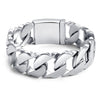 Image of Urban Jewelry Massive 316L Stainless Steel Silver Color Link Chain Bracelet 8.3 Inches