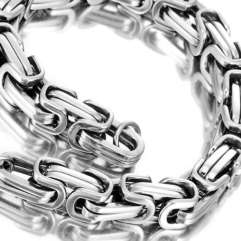 Powerful Men's Bracelet Stainless Steel Silver 8.5 Inch (With Branded Gift Box)