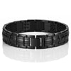 Image of Urban Jewelry Men's Black Link Bangle Titanium Bracelet 8.66 inch Matches any Attire Perfect for a Gift