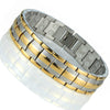 Image of Urban Jewelry Men's Titanium Bracelet 8.66 inch Durable and Comfortable (Gold and Silver Tone)