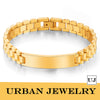 Image of Urban Jewelry Men’s Link Bracelet – Track Chain Design in a Radiant Gold Finish – Made of Stainless Steel for Him