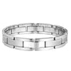 Image of Stylish Men’s Bracelet – Chain Link Design in a High Polish Silver Finish – Made of Strong & Durable Solid Tungsten Material – Jewelry Gift or Accessory for Men