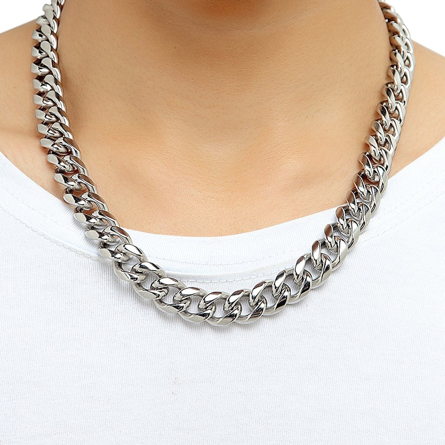 Urban Jewelry Ultra Thick and Wide 316L Stainless Steel Men's Chain Necklace (18,21,23 inches)