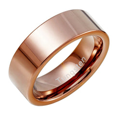 Urban Jewelry Plain Solid Tungsten Metal Bronze Engagement Wedding 8 mm Ring Band for Men
