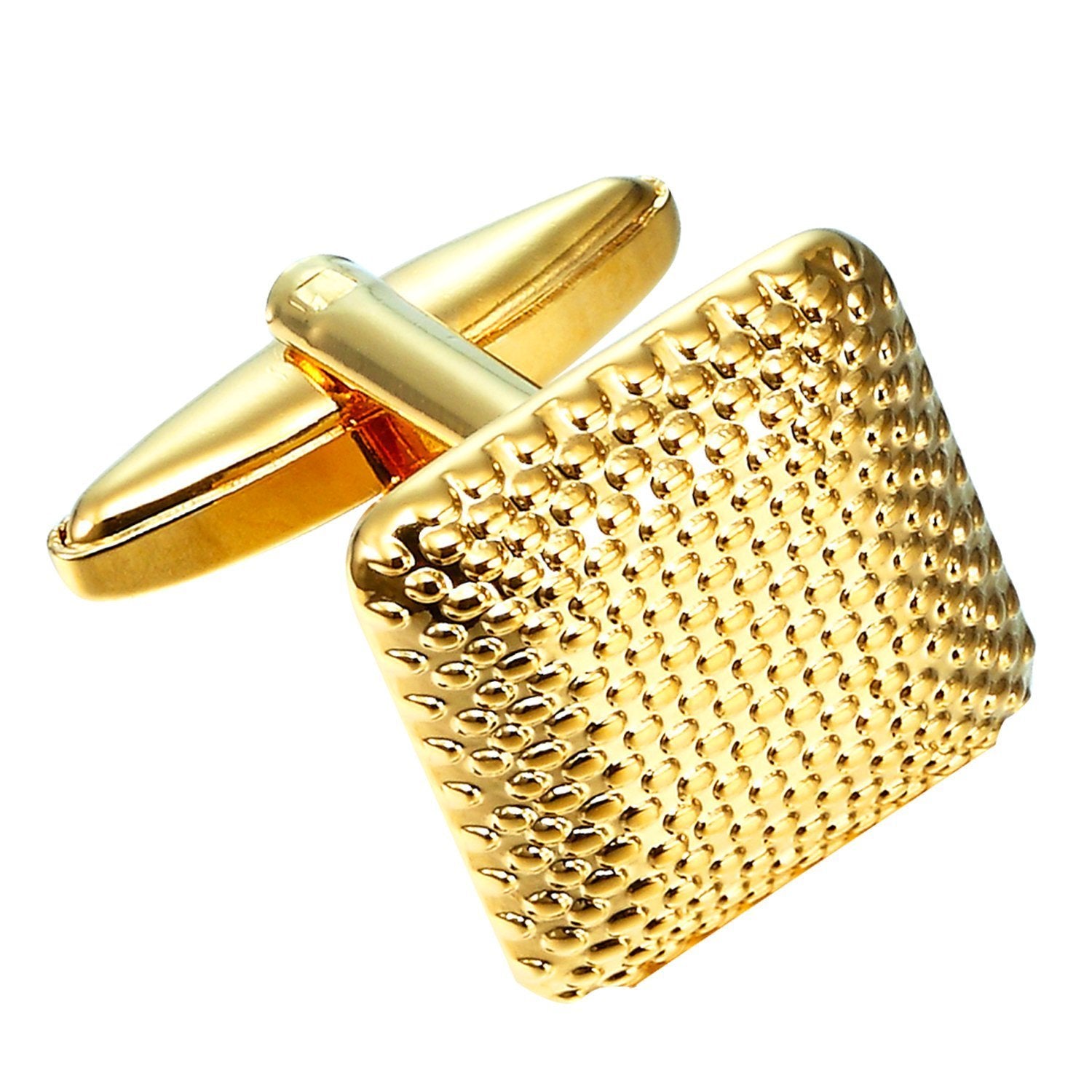 Urban Jewelry Beautiful Square Golden 316L Stainless Steel Cufflinks for Men
