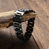 Image of Urban Jewelry Stylish Black Solid Tungsten 8.3 Inches Link Bracelet for Men