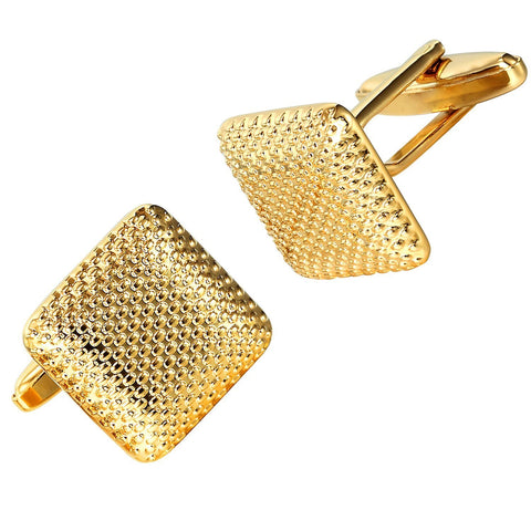 Urban Jewelry Beautiful Square Golden 316L Stainless Steel Cufflinks for Men
