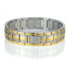 Image of Urban Jewelry Men's Titanium Bracelet 8.66 inch Durable and Comfortable (Gold and Silver Tone)