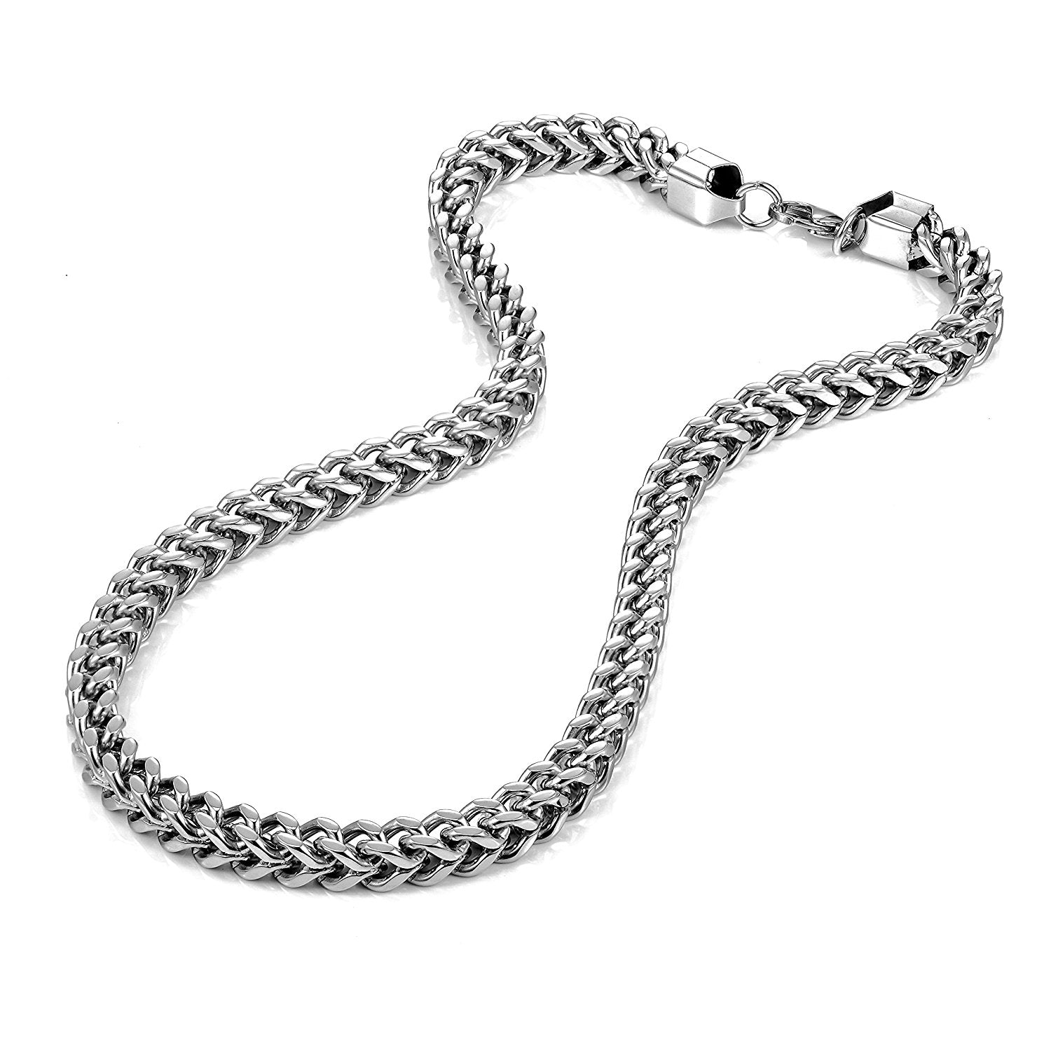 Urban Jewelry Stunning Thick 8 mm Stainless Steel Men's Necklace Chain (Silver)