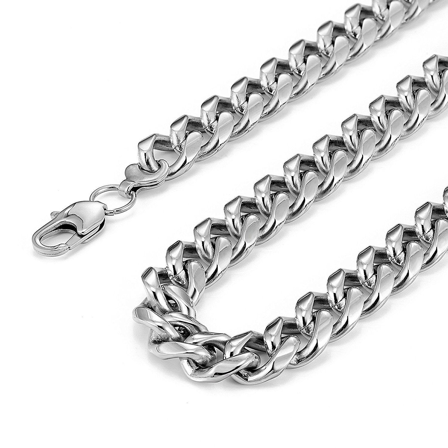 Urban Jewelry Ultra Thick and Wide 316L Stainless Steel Men's Chain Necklace (18,21,23 inches)
