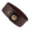 Image of Urban Jewelry Brown Genuine Leather Men's Cuff Bracelet Durable and Classic (adjustable 8.25 inches)