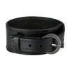 Image of Urban Jewelry Black Genuine Leather Cuff Bangle Men's Bracelet (adjustable 7.1 to 9.05 inches)