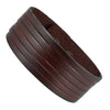 Image of Urban Jewelry Brown Genuine Leather Men's Cuff Bracelet Durable and Classic (adjustable 8.25 inches)