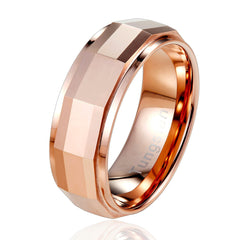 Urban Jewelry Stylish Solid Tungsten Matrix Bronze Metal Ring Wedding Engagement 8 mm Band for Men