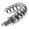 Image of Urban Jewelry 8.5 Inches 316L Stainless Steel Skull Head Gothic Biker Bracelet for Men