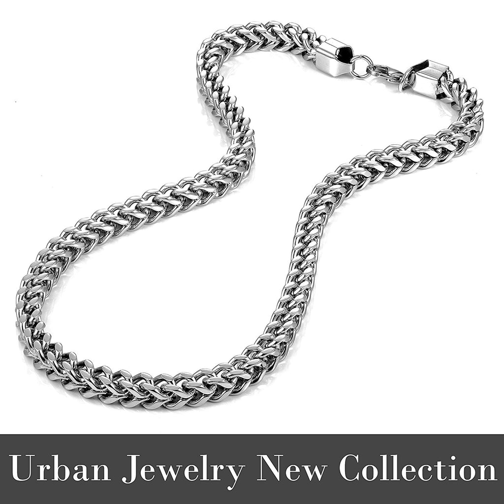 Urban Jewelry Stunning Men\'s – 8 Steel Necklace Stainless mm Chain Thick