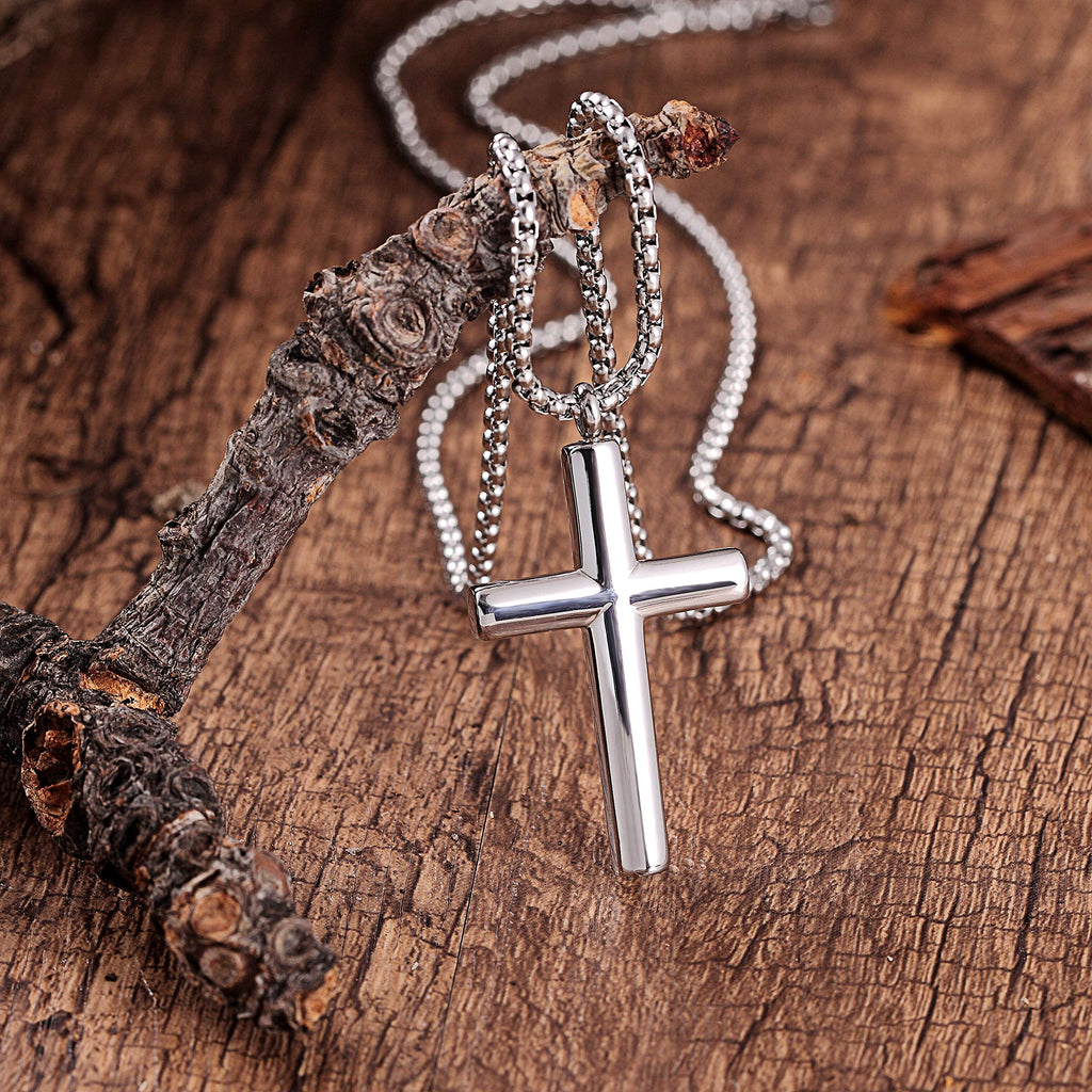 Christian Necklace men's women's Stainless-Steel Cross pendant - LYC